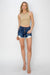 Risen Mid Rise Button Down Shorts – Dark - LECCE