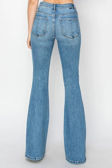Risen Mid Rise Flare Jeans - LECCE