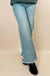 Risen Tummy Control Frayed Hem Mid Rise Jeans - LECCE