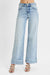 Risen Tummy Control High Rise Ankle Wide Cuffed Jeans - LECCE