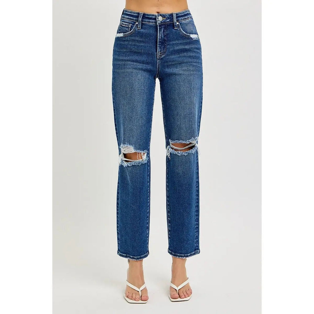 Risen Tummy Control High Rise Crop Girlfriend