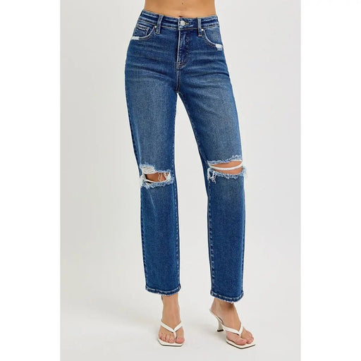 Risen Tummy Control High Rise Crop Girlfriend - LECCE