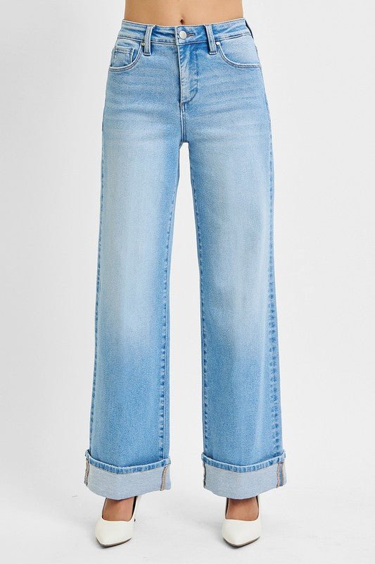 Risen Tummy Control High Rise Long Inseam Wide Cuffed