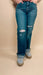 Risen Tummy Control High Rise Straight Leg Distressed - LECCE
