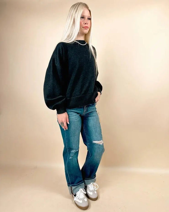 Risen Tummy Control High Rise Straight Leg Distressed - LECCE