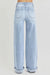 Risen Tummy Control High Rise Wide Cuffed Jeans - LECCE