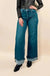 Risen Tummy Control Mid Rise Wide Leg Cuffed Jeans - LECCE