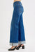 Risen Tummy Control Mid Rise Wide Leg Cuffed Jeans - LECCE