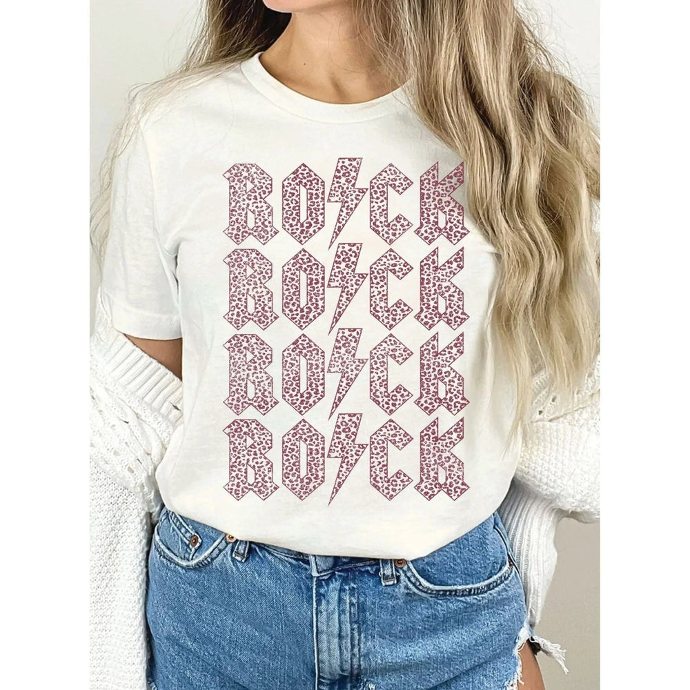 Rock Rock Rock Rock Graphic Tshirts - LECCE