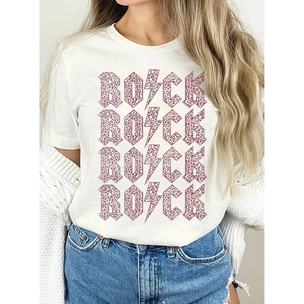 Camisetas gráficas Rock Rock Rock Rock
