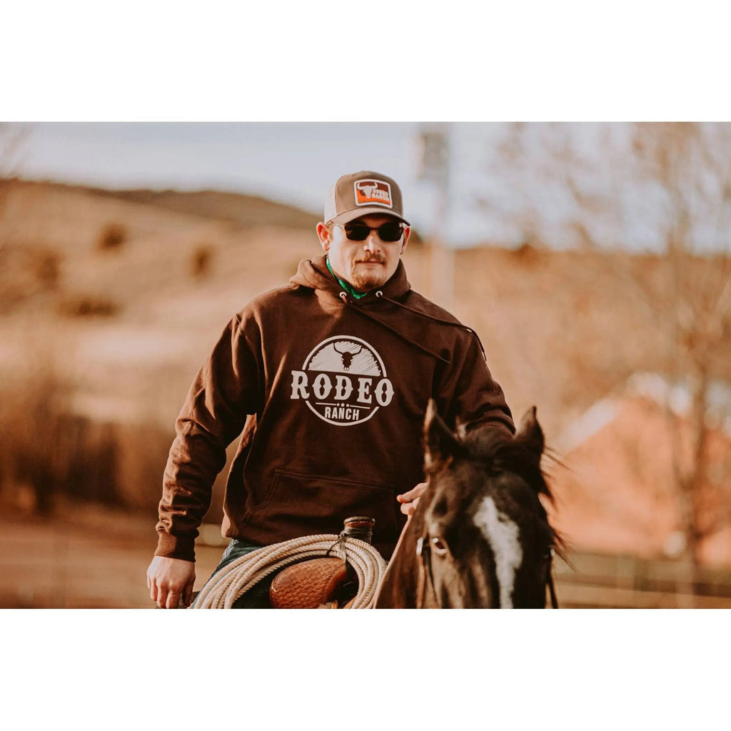 Rodeo Ranch Brushy Hoodie - Chocolate Brown
