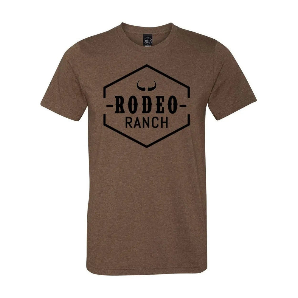 Rodeo Ranch Classic Logo Short Sleeve Shirt - Heather Brown - LECCE