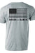 Rodeo Ranch Spur Flag Short Sleeve Shirt - Heather Grey - LECCE