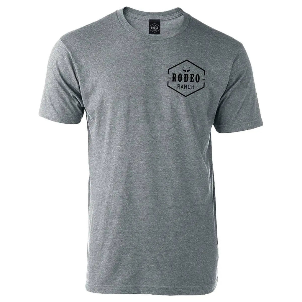 Rodeo Ranch Spur Flag Short Sleeve Shirt - Heather Grey