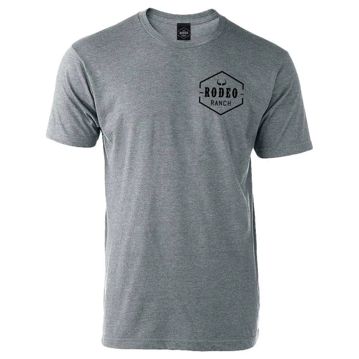 Rodeo Ranch Spur Flag Short Sleeve Shirt - Heather Grey - LECCE