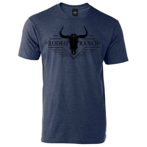 Rodeo Ranch Western Short Sleeve Shirt - Heather Denim - LECCE