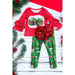 Ruffle Sleeve Top & Green Leggings. - LECCE