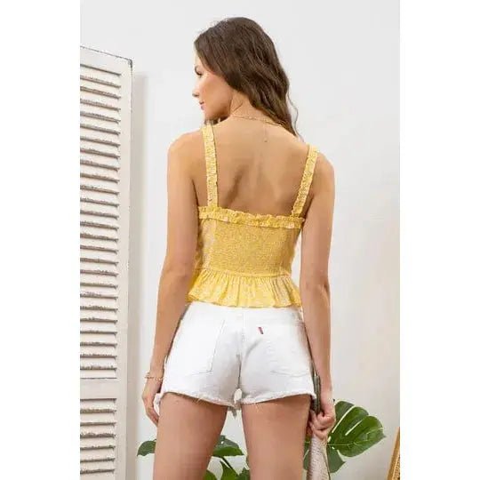Ruffle Trim Woven Top - LECCE