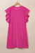 Ruffled Flutter Sleeve Mini Dress - LECCE