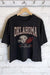 Oklahoma Football Graphic Long Crop Top in Black