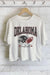 Oklahoma Football Graphic Long Crop Top in Natural