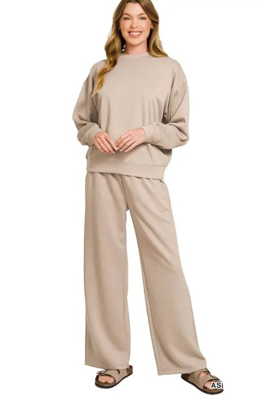 Scuba Crewneck Pullover & Pants Set - LECCE