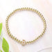 SECRET BOX_ Monogram Initial Stretch Bracelet - LECCE