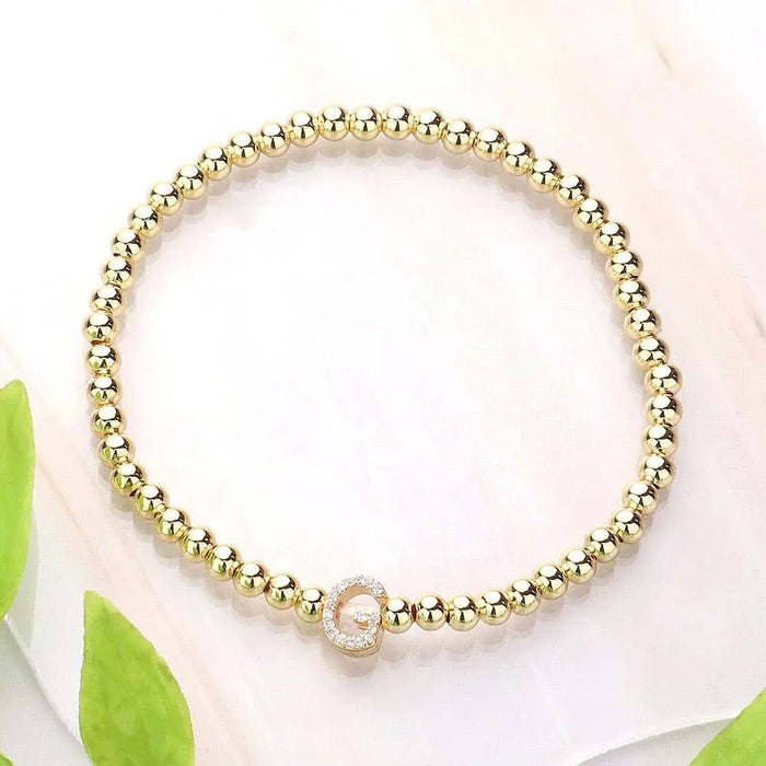 SECRET BOX_ Monogram Initial Stretch Bracelet - LECCE