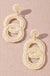 Seed Bead Double Circle Post Dangle Earrings - LECCE