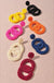 Seed Bead Double Circle Post Dangle Earrings - LECCE
