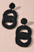 Seed Bead Double Circle Post Dangle Earrings - LECCE