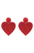 Seed Bead Heart Valentine's Day Post Earrings - LECCE