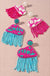 Seed Bead Rodeo Western Hat Tassel Dangle Earrings - LECCE