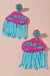 Seed Bead Rodeo Western Hat Tassel Dangle Earrings - LECCE