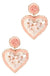 Seed Beaded Heart with Flower Post Earrings - LECCE