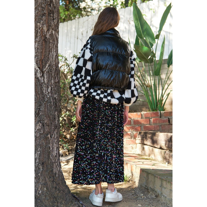 Shiny Metallic Puffer Vest - LECCE