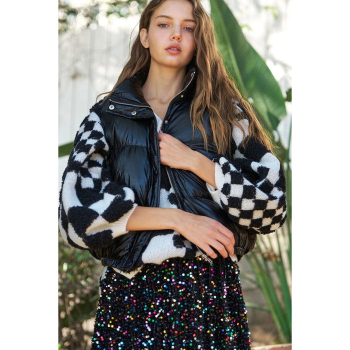 Shiny Metallic Puffer Vest - LECCE