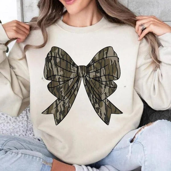 Camo Bow Sweatshirt