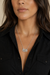 Model wearing Silver Camo Necklace