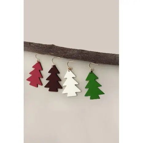 Simple Fun Christmas Tree Earrings - LECCE