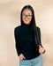 Slim Fit High Neck Long Sleeve Top - LECCE