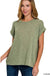 Slub Rolled Up Sleeve Tee - LECCE