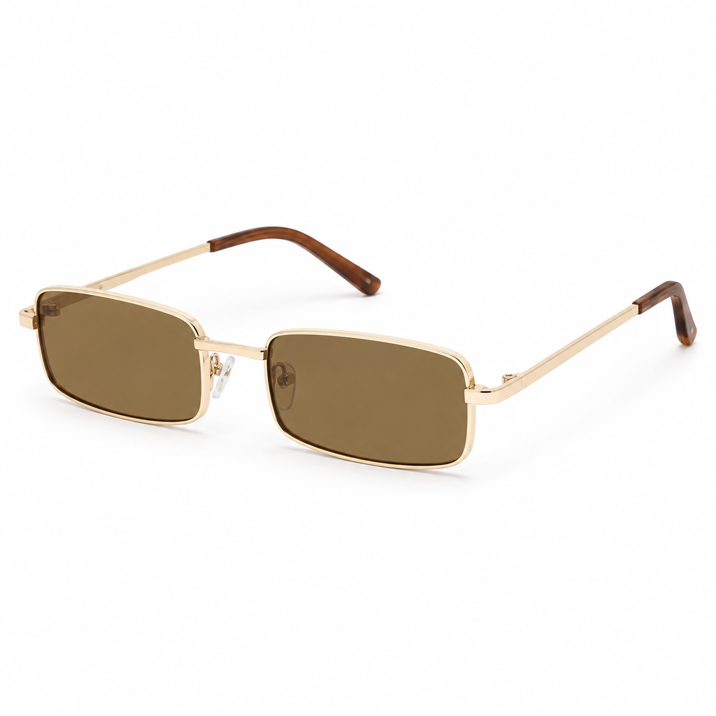 Unisex Metal Retro 90s Small Square Frame