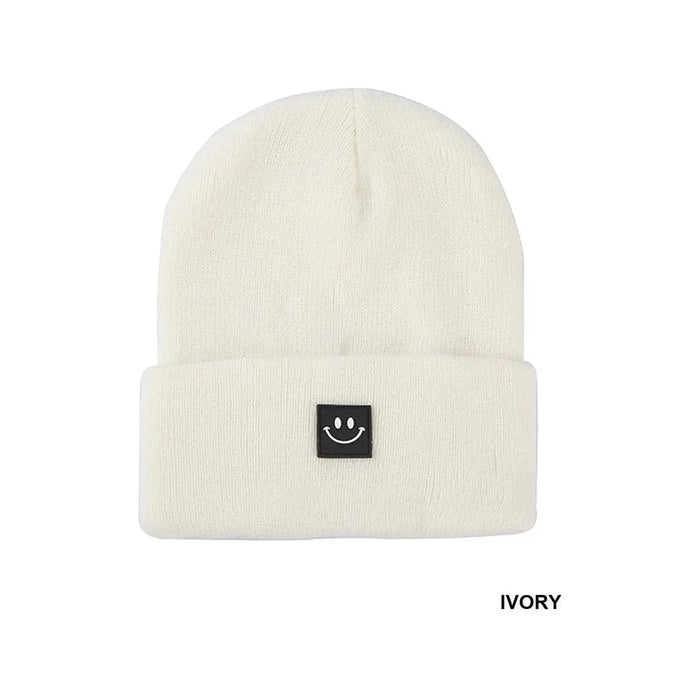 Smiley Face Patch Beanie - LECCE