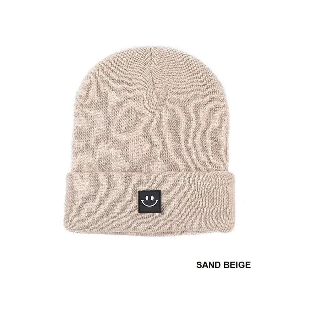 Smiley Face Patch Beanie - LECCE