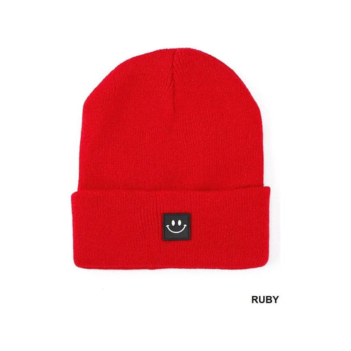 Smiley Face Patch Beanie - LECCE