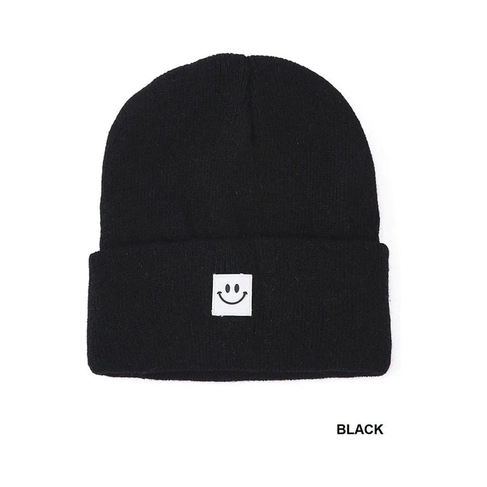 Smiley Face Patch Beanie - LECCE