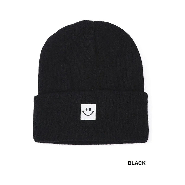 Smiley Face Patch Beanie - LECCE