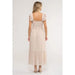 Smocked Ruffle Sleeve Midi Dress - LECCE