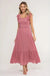 Smocked Ruffle Sleeve Midi Dress - LECCE